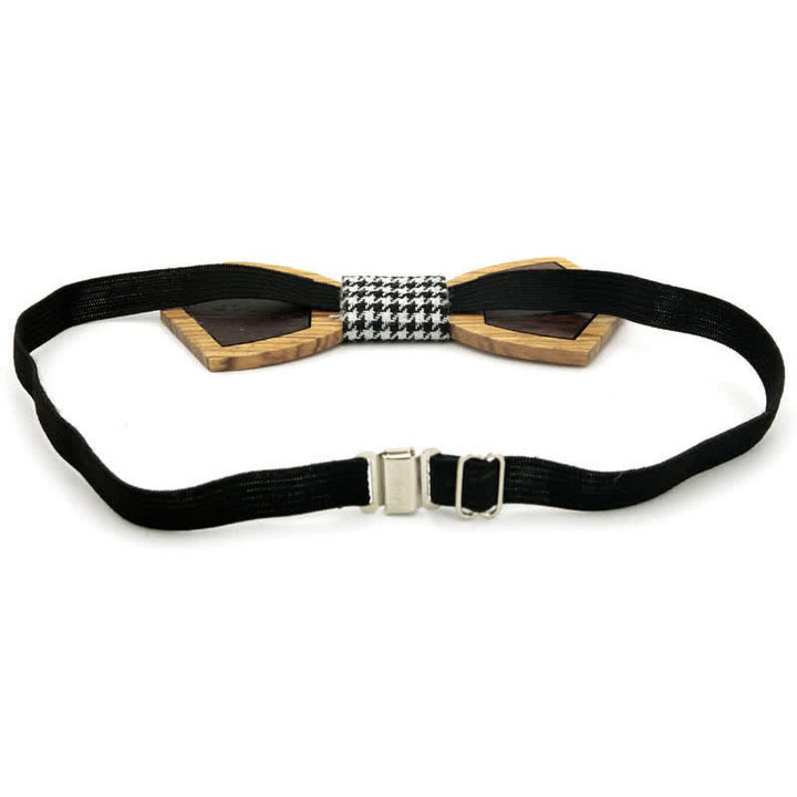 Nœud papillon élégant en bois pour homme avec motif papillon