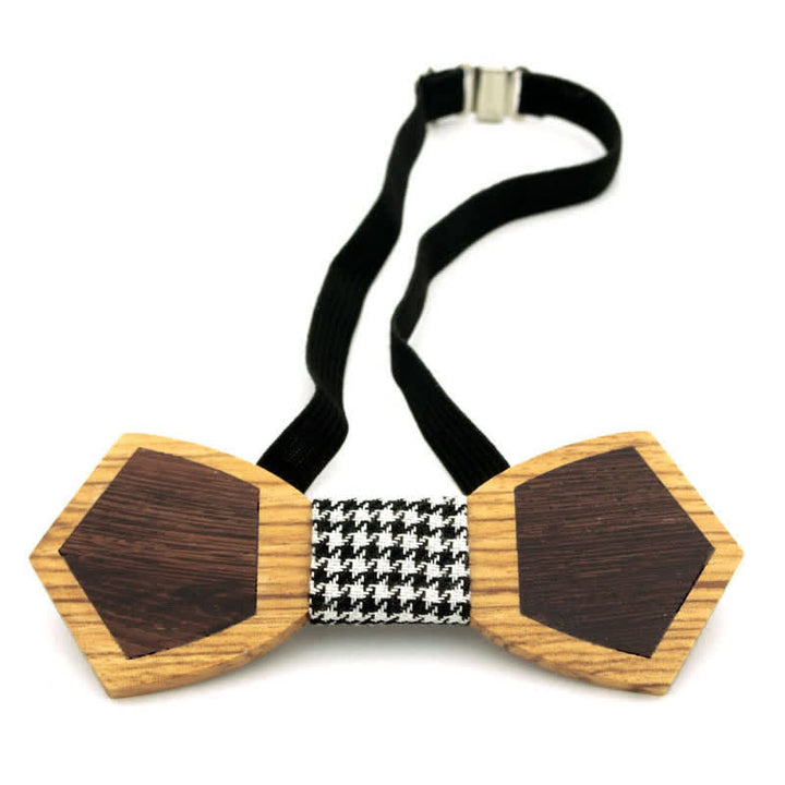 Nœud papillon élégant en bois pour homme avec motif papillon