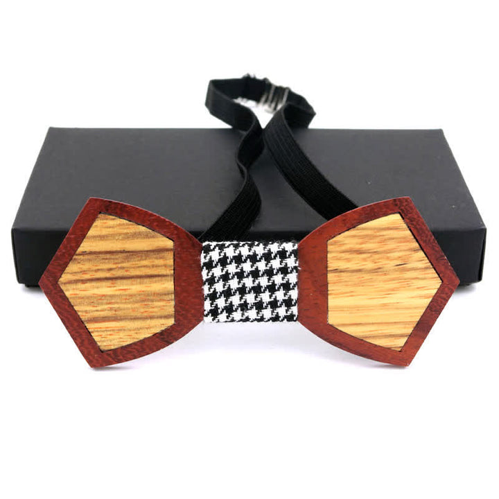 Nœud papillon élégant en bois pour homme avec motif papillon