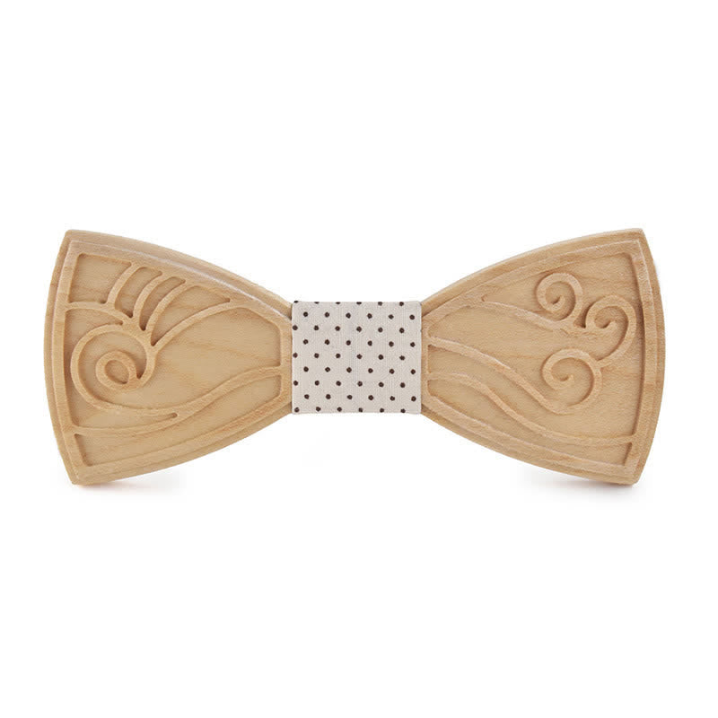 Nœud papillon en bois gravé avec musique fantaisie pour homme