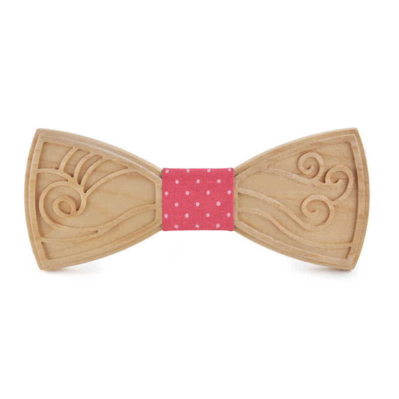 Nœud papillon en bois gravé avec musique fantaisie pour homme