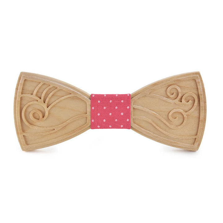 Nœud papillon en bois gravé avec musique fantaisie pour homme