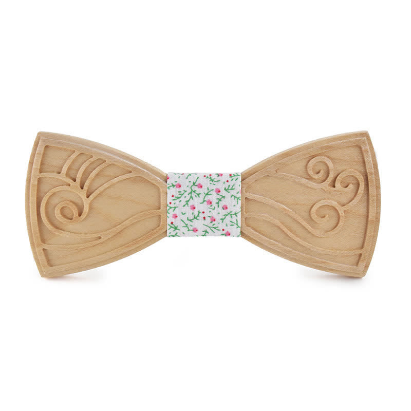Nœud papillon en bois gravé avec musique fantaisie pour homme