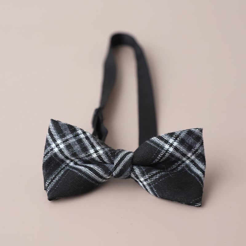 Nœud papillon rétro à carreaux pour homme, style décontracté, formel, pour soirée