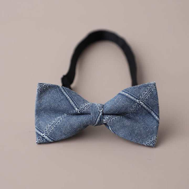 Nœud papillon rétro à carreaux pour homme, style décontracté, formel, pour soirée