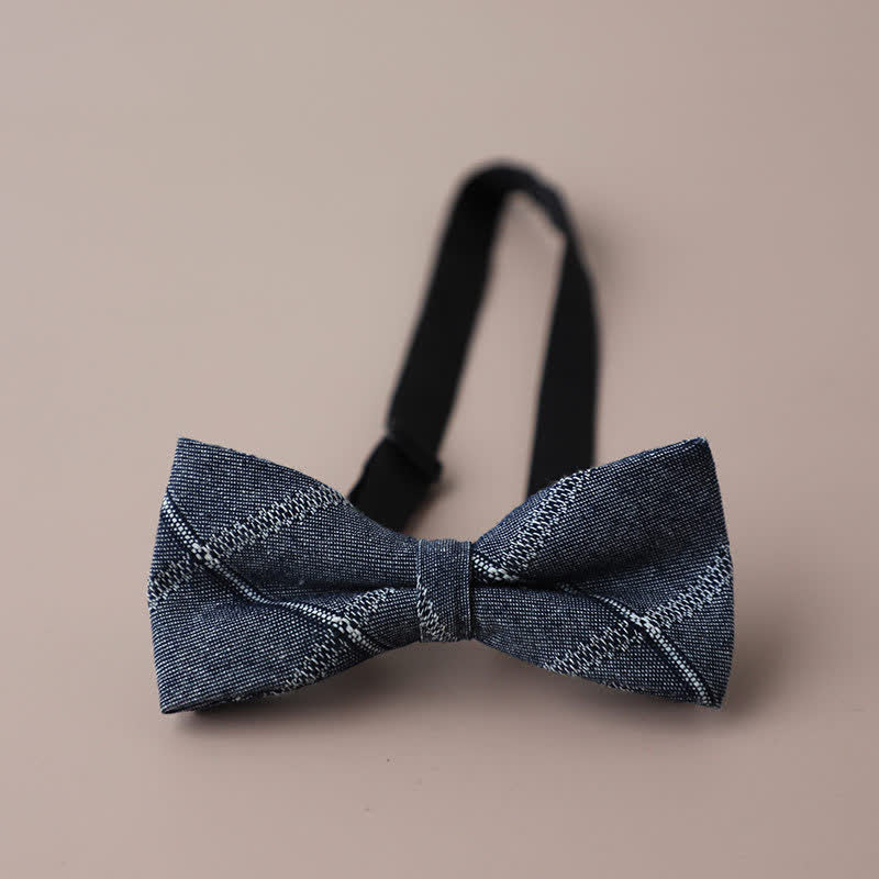 Nœud papillon rétro à carreaux pour homme, style décontracté, formel, pour soirée
