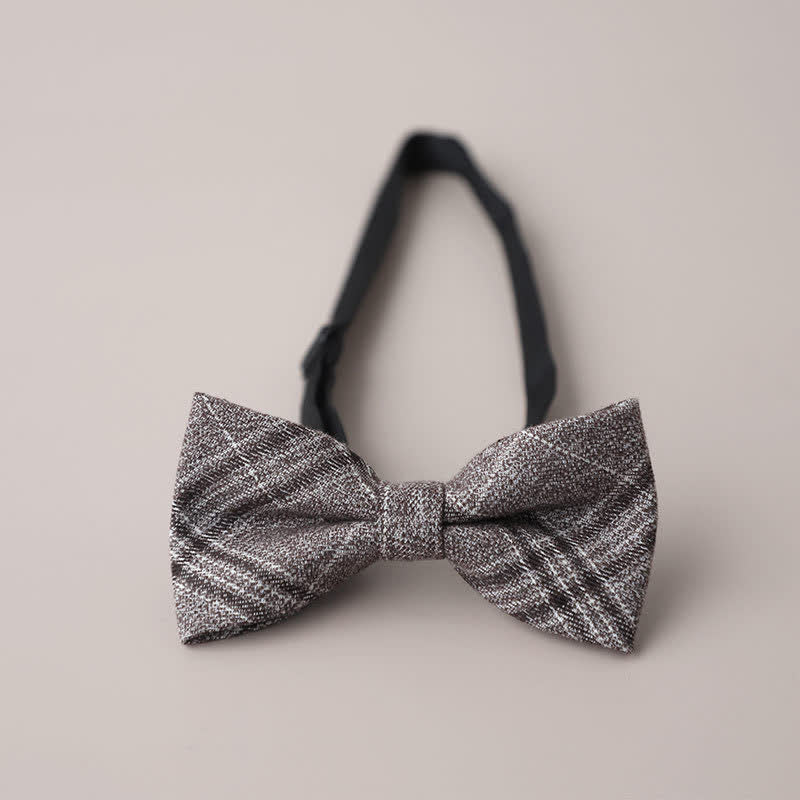 Nœud papillon rétro à carreaux pour homme, style décontracté, formel, pour soirée