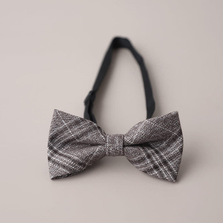 Nœud papillon rétro à carreaux pour homme, style décontracté, formel, pour soirée