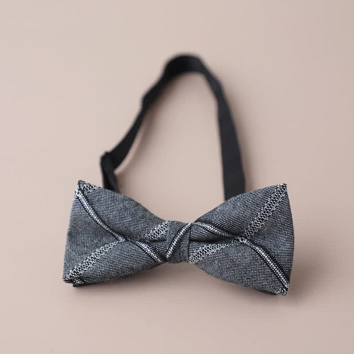 Nœud papillon rétro à carreaux pour homme, style décontracté, formel, pour soirée