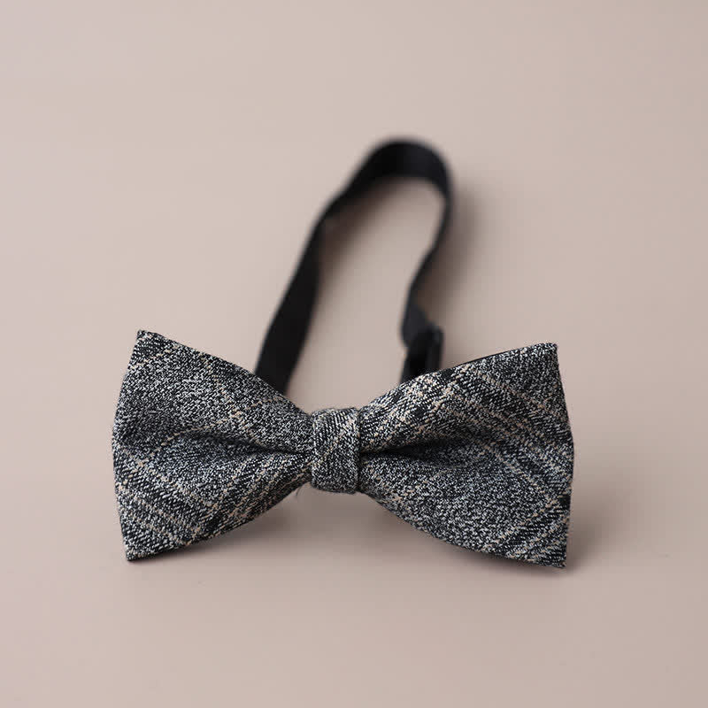 Nœud papillon rétro à carreaux pour homme, style décontracté, formel, pour soirée