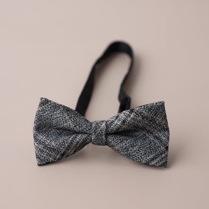 Nœud papillon rétro à carreaux pour homme, style décontracté, formel, pour soirée
