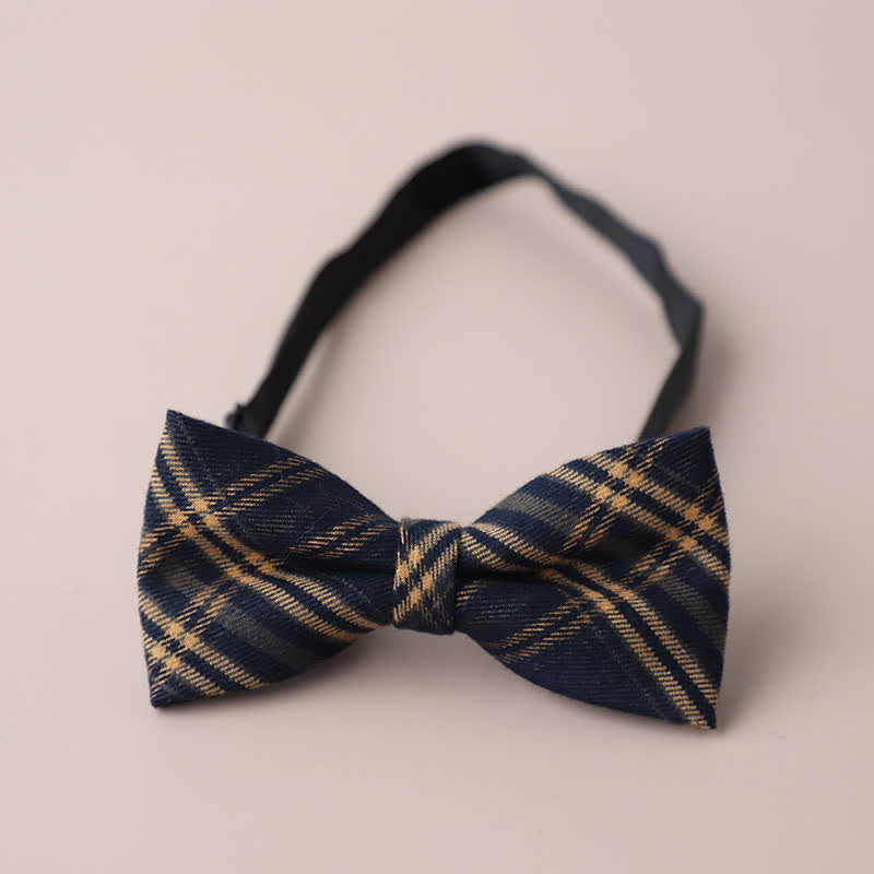 Nœud papillon rétro à carreaux pour homme, style décontracté, formel, pour soirée