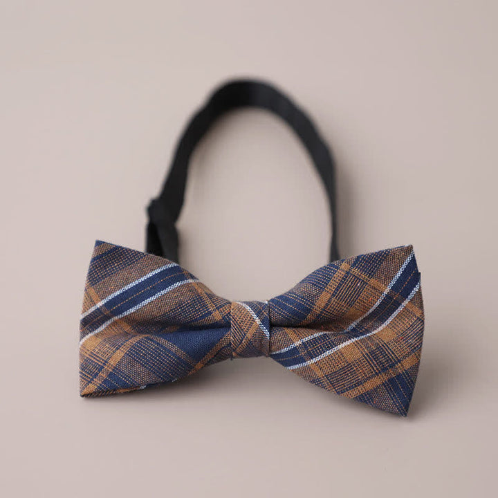 Nœud papillon rétro à carreaux pour homme, style décontracté, formel, pour soirée