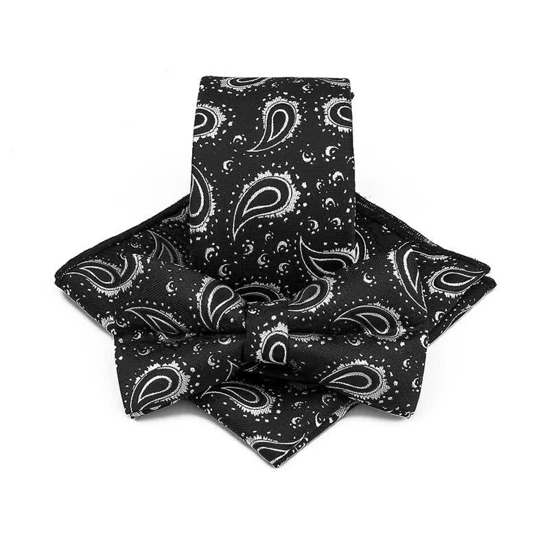 Ensemble de 3 cravates décontractées à motif de fleur de cajou pour homme