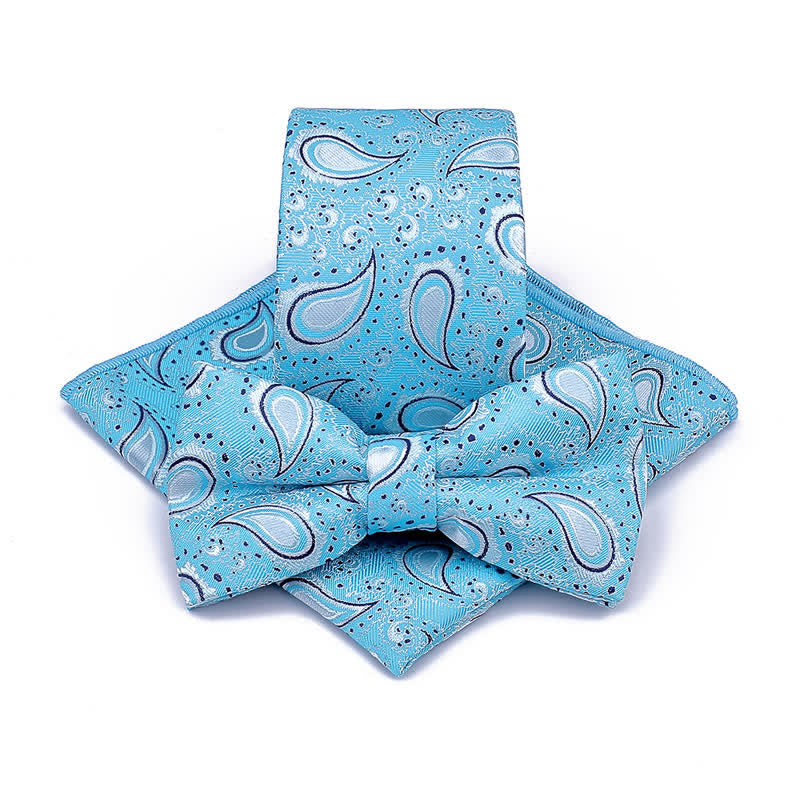 Ensemble de 3 cravates décontractées à motif de fleur de cajou pour homme