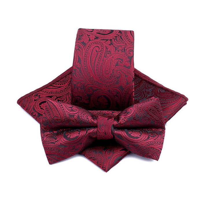 Ensemble de 3 nœuds papillon pour homme en cachemire pour cérémonie