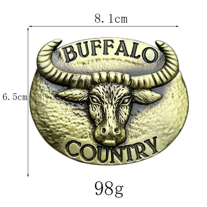 Ceinture en cuir à boucle Buffalo Country DIY pour homme