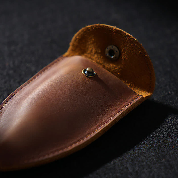 Étui à clés en cuir avec clé intelligente extractible vintage