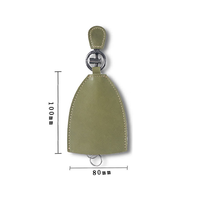 Sac de rangement en cuir véritable avec porte-clés coulissant