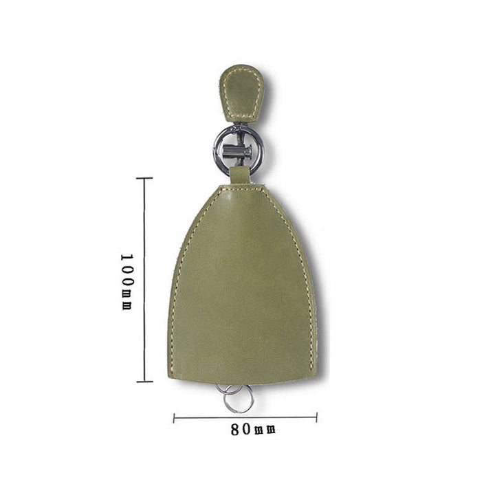 Sac de rangement en cuir véritable avec porte-clés coulissant