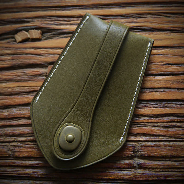 Étui à clés fonctionnel rétractable avec boucle de rangement sécurisée rétro - Vert olive - image 10