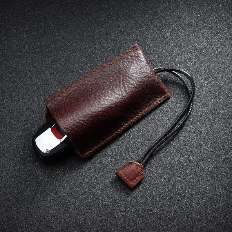 Mini étui à clés en cuir créatif et portable