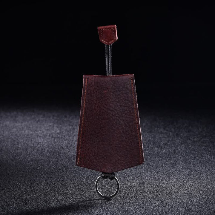 Mini étui à clés en cuir créatif et portable - Café - image 2