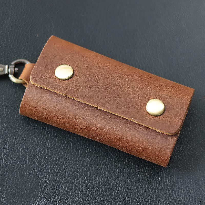Porte-clés de ceinture polyvalent Étui pour clé de voiture en cuir