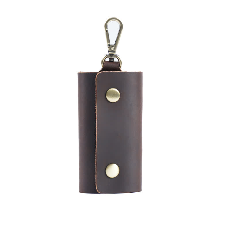 Porte-clés de ceinture polyvalent Étui pour clé de voiture en cuir - Café - image 11