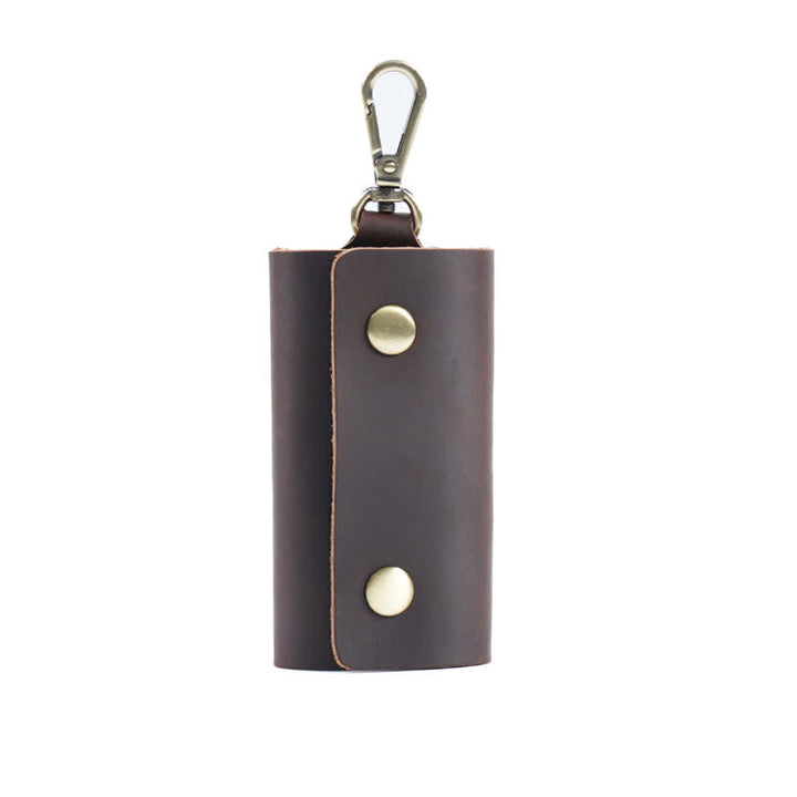 Porte-clés de ceinture polyvalent Étui pour clé de voiture en cuir - Café - image 11