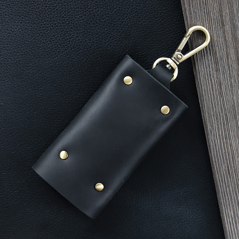 Porte-clés de ceinture polyvalent Étui pour clé de voiture en cuir