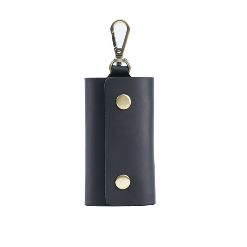 Porte-clés de ceinture polyvalent Étui pour clé de voiture en cuir - Noir - image 10