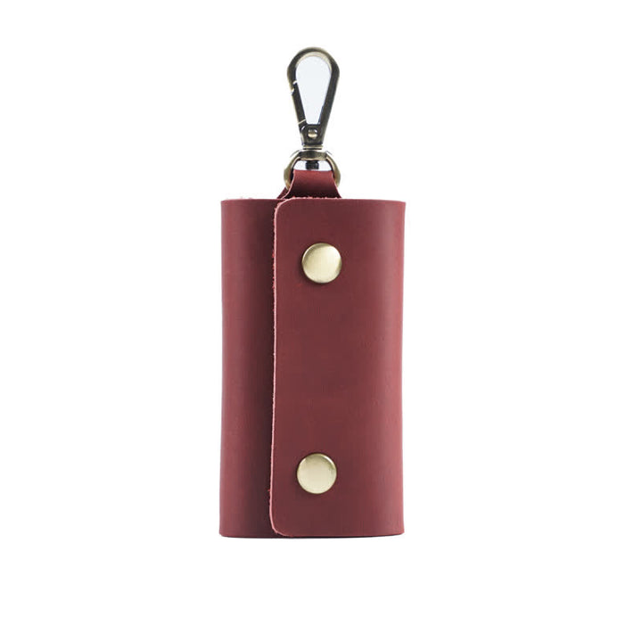 Porte-clés de ceinture polyvalent Étui pour clé de voiture en cuir - Bourgogne - image 12