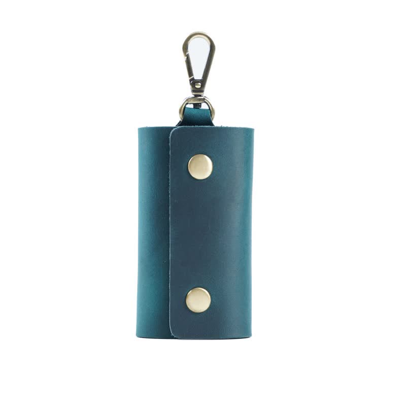 Porte-clés de ceinture polyvalent Étui pour clé de voiture en cuir - Bleu - image 14