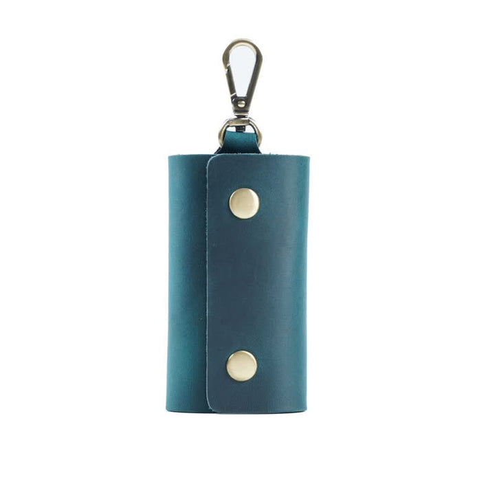 Porte-clés de ceinture polyvalent Étui pour clé de voiture en cuir - Bleu - image 14