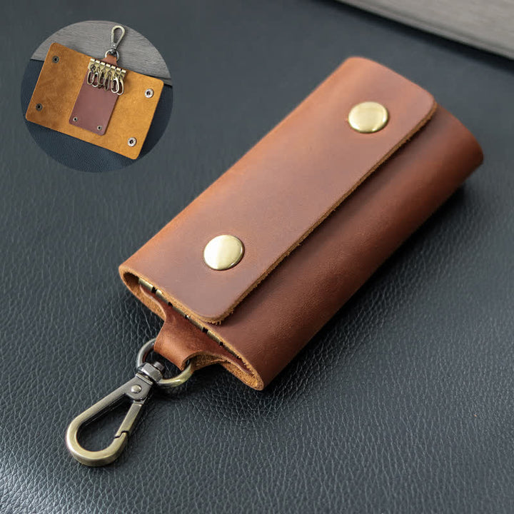 Porte-clés de ceinture polyvalent Étui pour clé de voiture en cuir