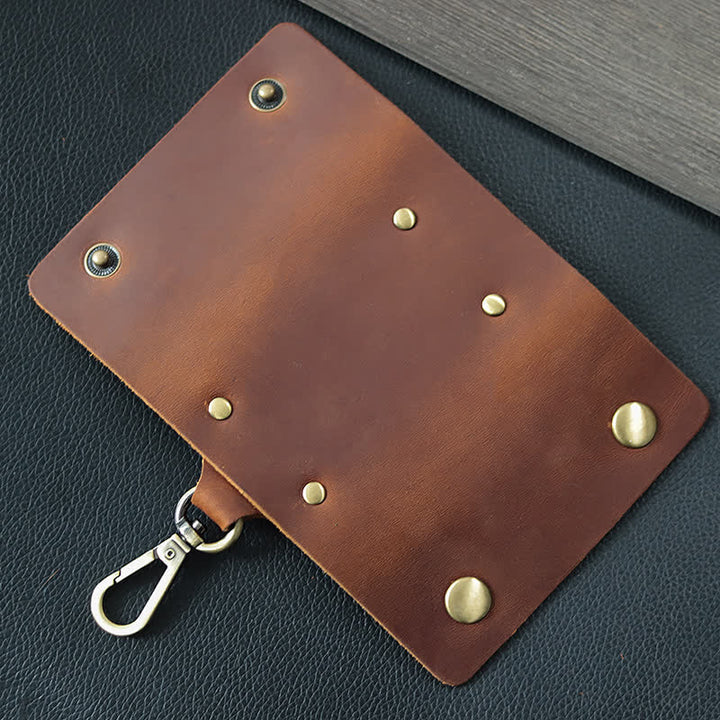 Porte-clés de ceinture polyvalent Étui pour clé de voiture en cuir