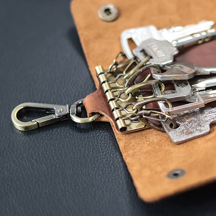 Porte-clés de ceinture polyvalent Étui pour clé de voiture en cuir