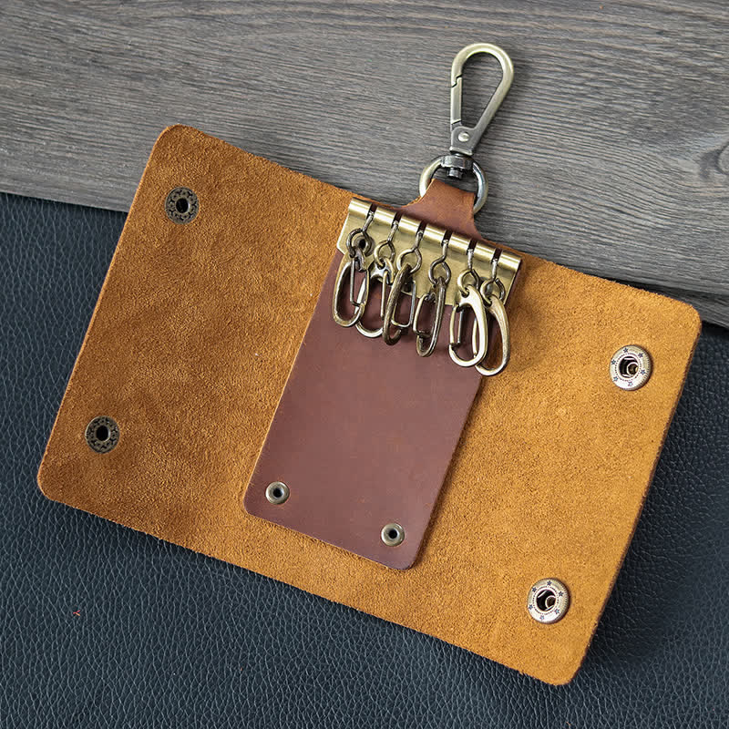 Porte-clés de ceinture polyvalent Étui pour clé de voiture en cuir