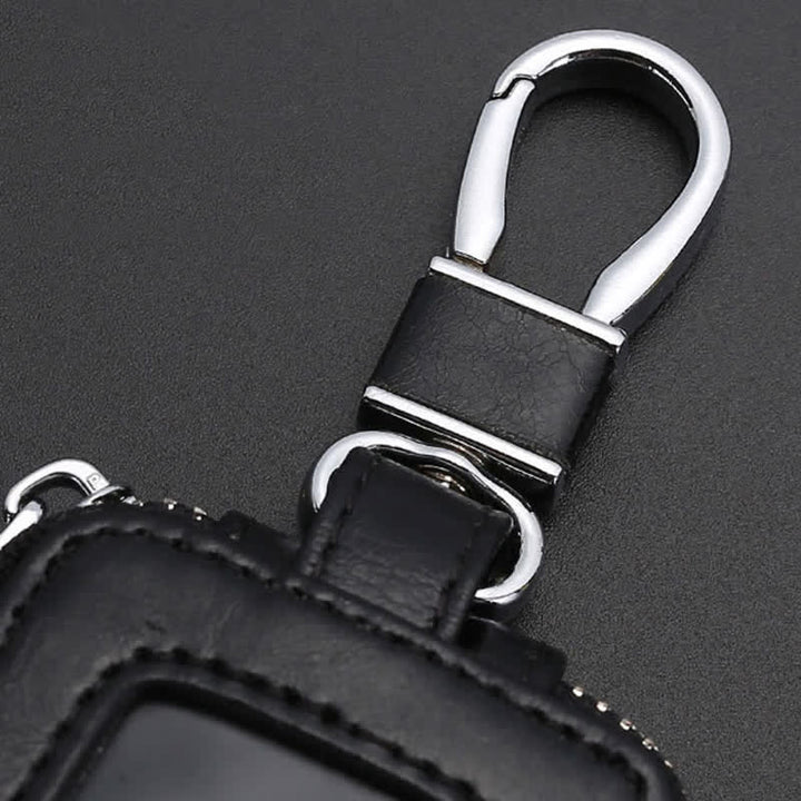 Étui à clés en cuir pratique avec fenêtre transparente et fermeture éclair - image 6