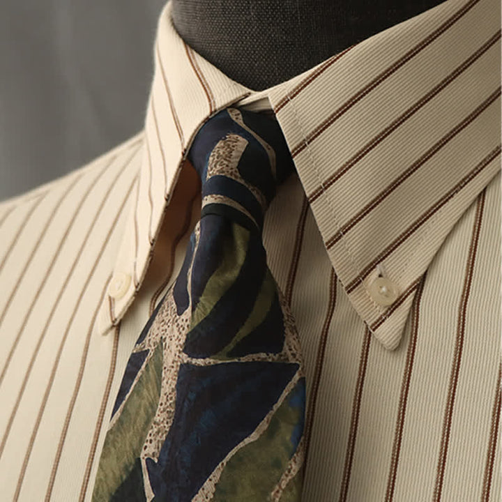 Cravate fantaisie pour homme à motif de personnalité vert marine