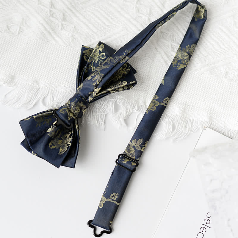 Nœud papillon élégant à motif floral Iris pour homme
