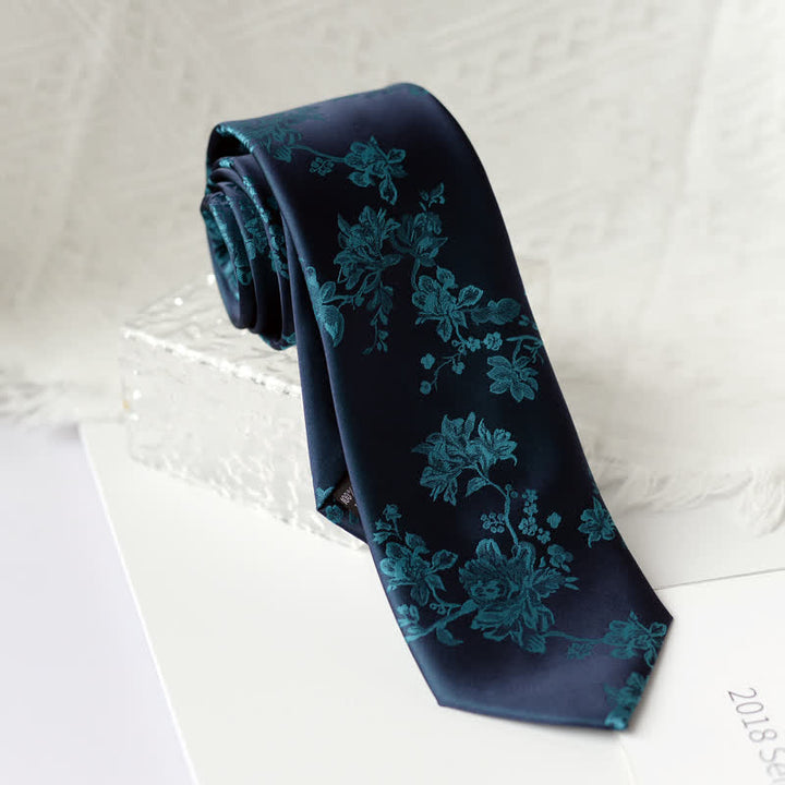 Cravate élégante à motif floral Iris pour homme
