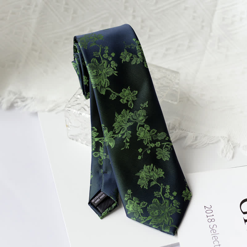 Cravate élégante à motif floral Iris pour homme