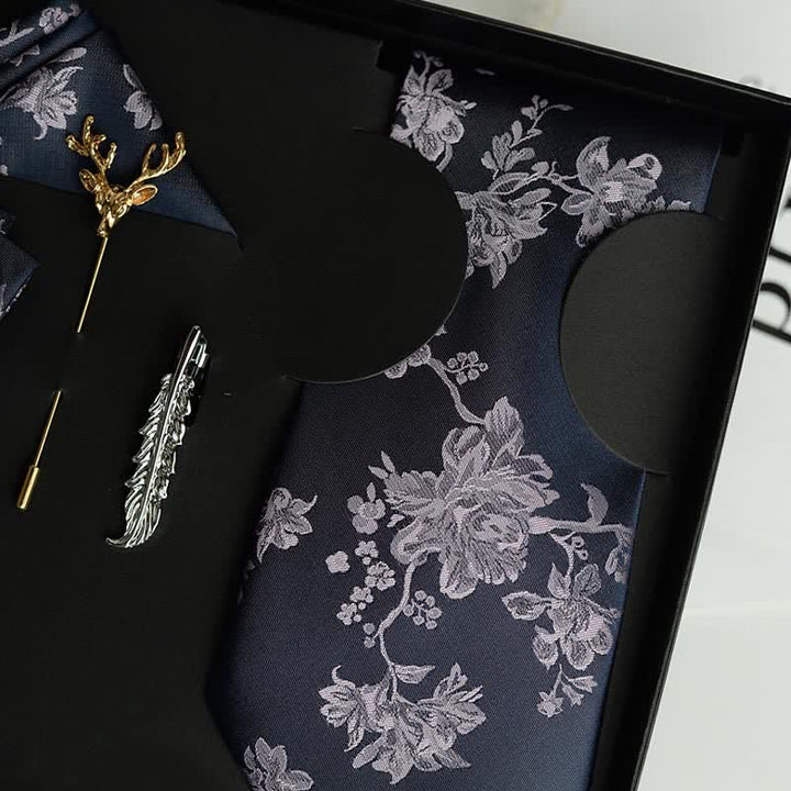 Lot de 5 nœuds papillon tendance pour homme avec motif iris et motif de mariage, coffret cadeau