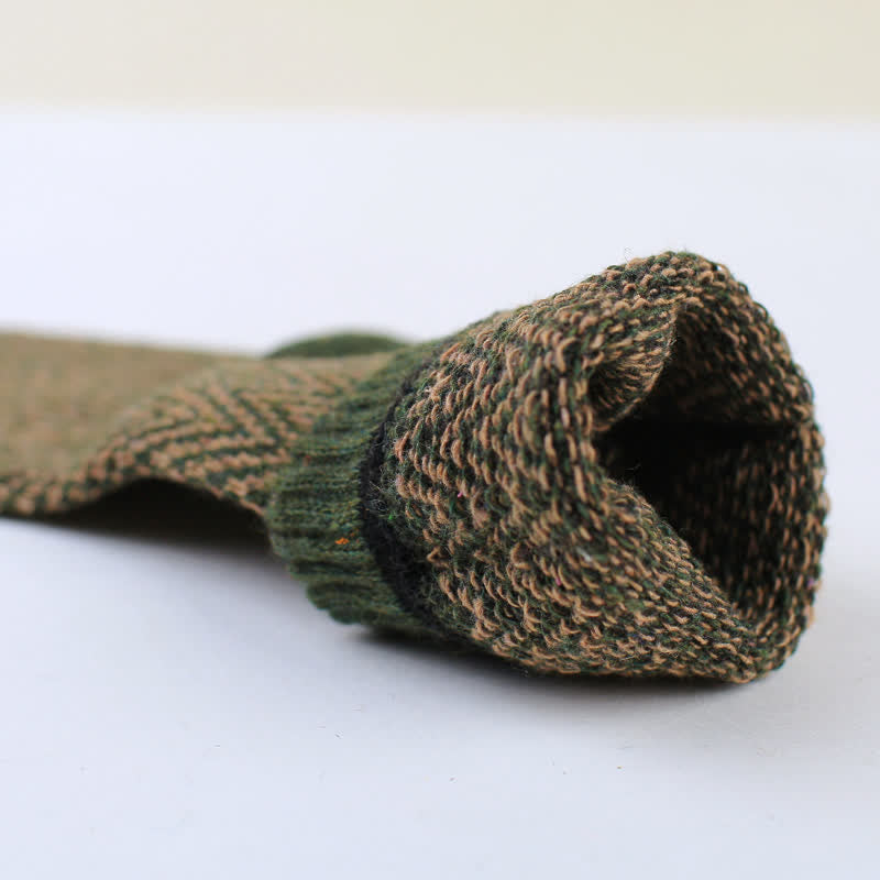 Lot de 5 paires de chaussettes rétro à rayures ondulées pour hommes