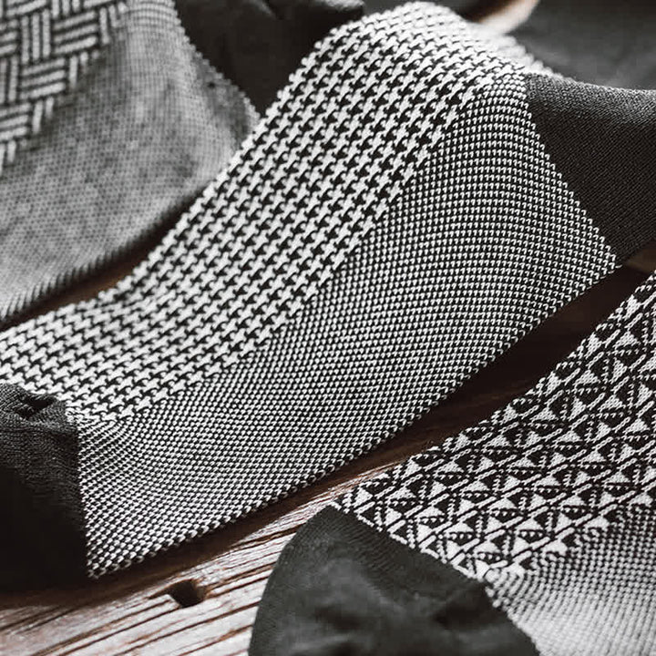 Chaussettes de sport noires à rayures pour homme