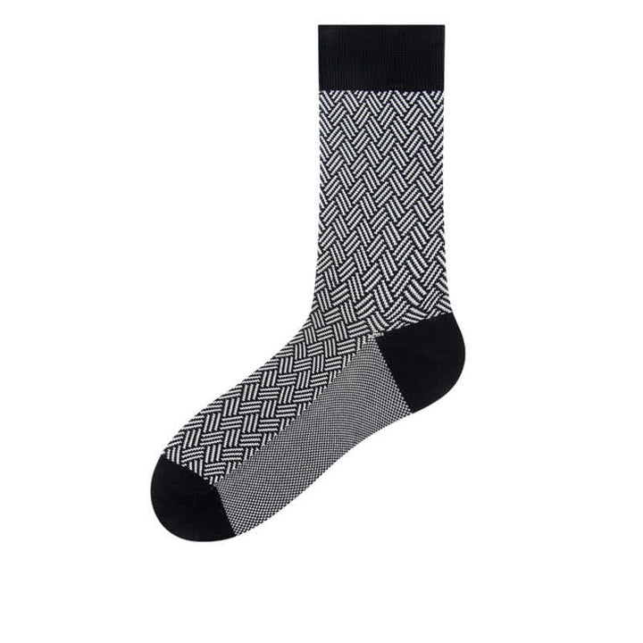 Chaussettes de sport noires à rayures pour homme