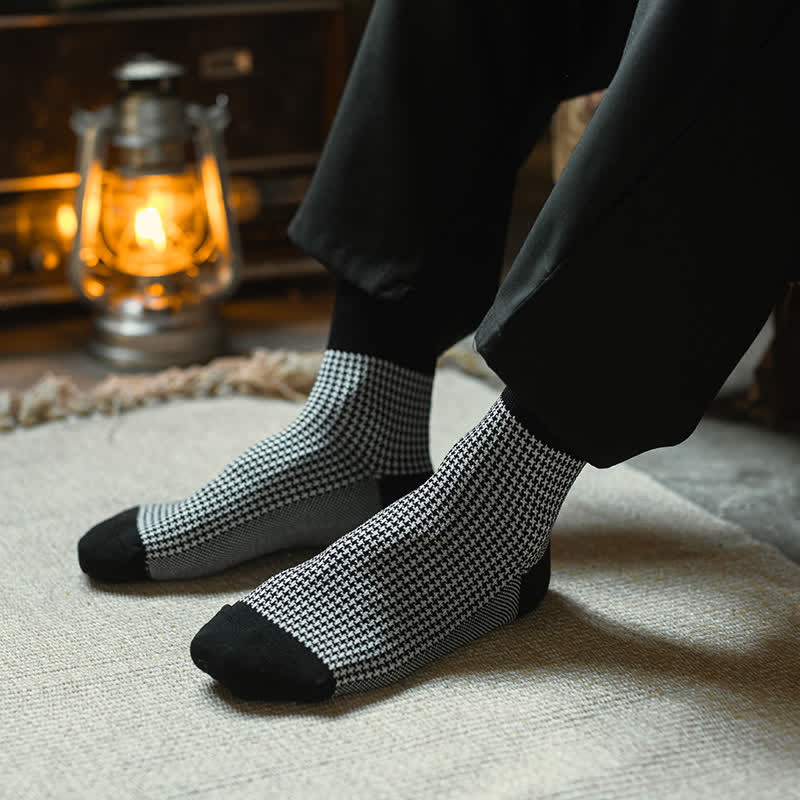 Chaussettes de sport noires à rayures pour homme