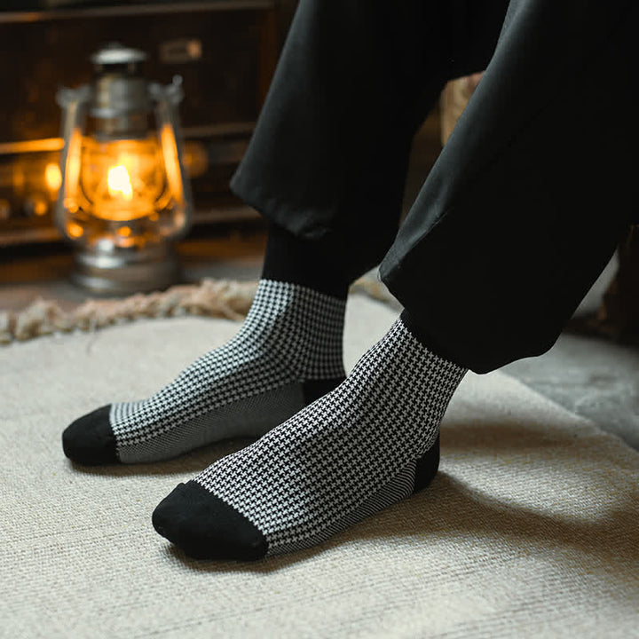 Chaussettes de sport noires à rayures pour homme